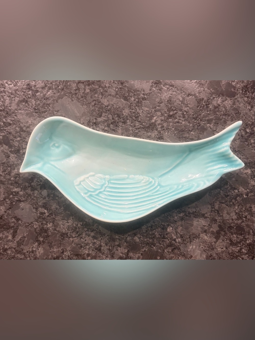 Mahjong Dice Dish-Aqua Ceramic
